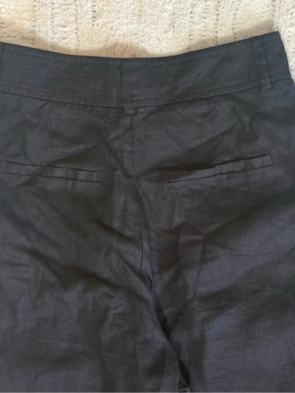 Everlane The Linen Way-High Drape Pant Black 100% European Flax Linen Size 0